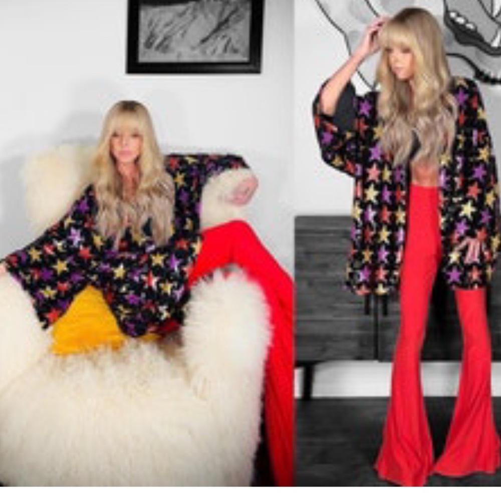 Sequin Star Pattern Jacket - Picture 2 of 2